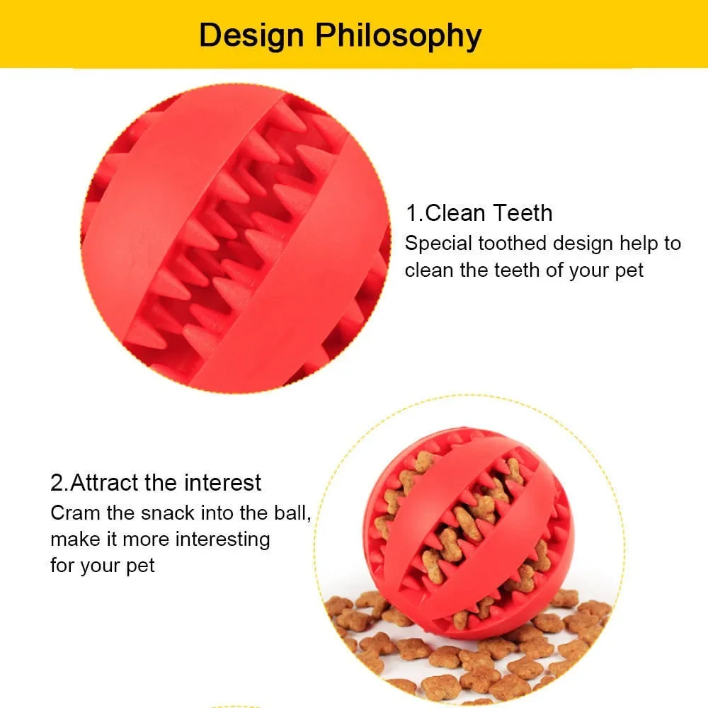The Interactive Rubber Ball for Chewing and Pet Tooth Cleaning